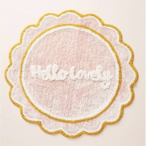 Anthropologie Hello Lovely Scalloped Bath Mat